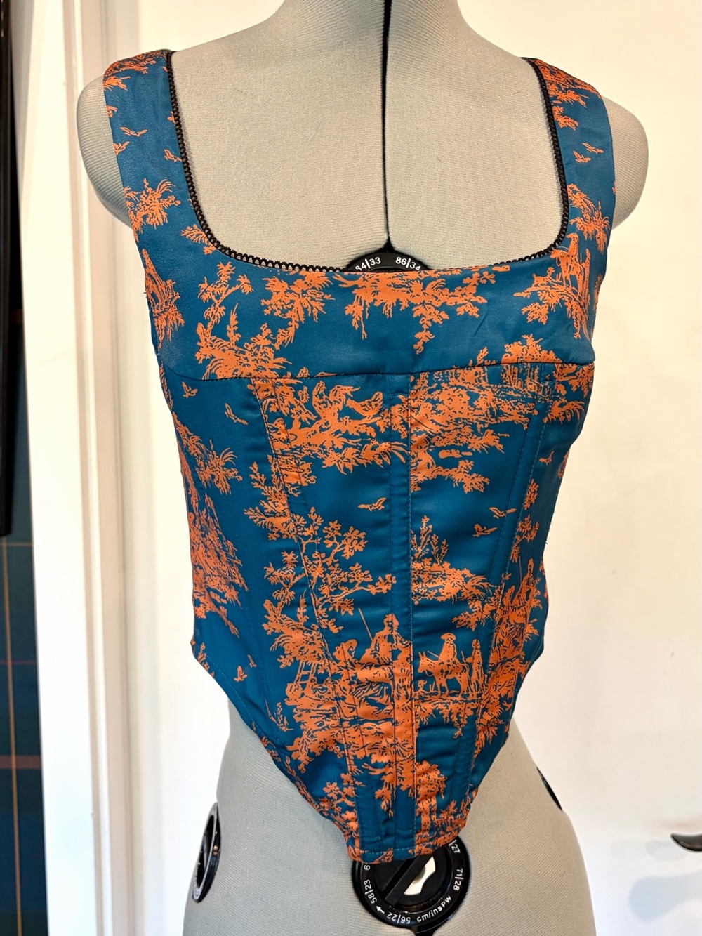Miaou NWT Satin Campbell Corset, Marmalade Toile, XS - Picture 3 of 13